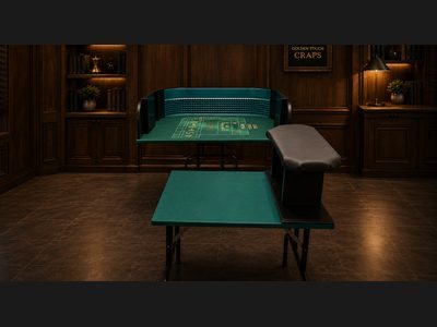 Golden Touch Craps half craps table and throwing station practice set
